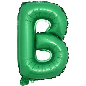 16" Green A-Z Alphabet Letter Foil Balloon - Party Decorations - letter b
