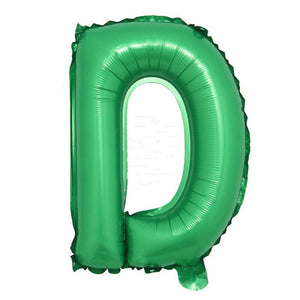 16" Green A-Z Alphabet Letter Foil Balloon - Party Decorations - letter d