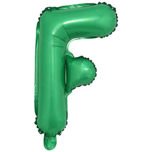 16" Green A-Z Alphabet Letter Foil Balloon - Party Decorations - letter f