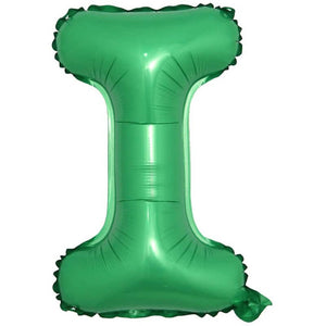 16" Green A-Z Alphabet Letter Foil Balloon - Party Decorations - letter i
