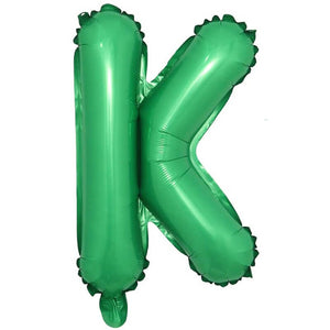 16" Green A-Z Alphabet Letter Foil Balloon - Party Decorations - letter k