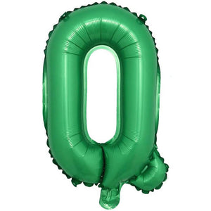 16" Green A-Z Alphabet Letter Foil Balloon - Party Decorations - letter q