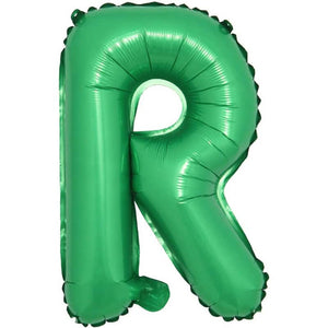16" Green A-Z Alphabet Letter Foil Balloon - Party Decorations - letter r