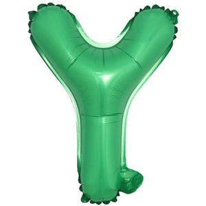 16" Green A-Z Alphabet Letter Foil Balloon - Party Decorations - letter y