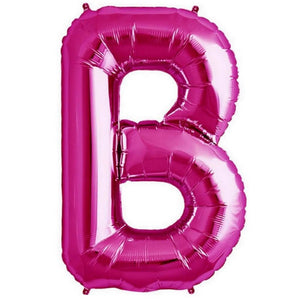 16" Hot Pink A-Z Alphabet Letter b Foil Balloon
