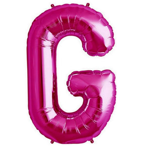 16" Hot Pink A-Z Alphabet Letter g Foil Balloon