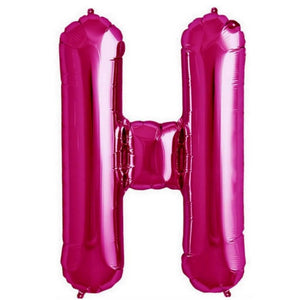 16" Hot Pink A-Z Alphabet Letter h Foil Balloon