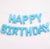 Online Party Supplies Australia 16 Inch Pastel Baby Blue HAPPY BIRTHDAY Foil Letter Balloon Banner