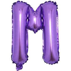 16" Purple A-Z Alphabet Letter Foil Balloon - letter m16" Purple A-Z Alphabet Letter Foil Balloon - letter m