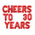 16" Red CHEERS TO 30 YEARS Foil Balloon Banner