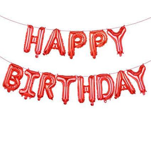 Online Party Supplies Australia 16 Inch Red HAPPY BIRTHDAY Foil Letter Balloon Banner