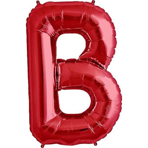 16 Inch Red Alphabet Letter b air filled Foil Balloon