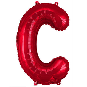 16 Inch Red Alphabet Letter c air filled Foil Balloon