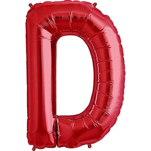 16 Inch Red Alphabet Letter d air filled Foil Balloon