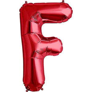 16 Inch Red Alphabet Letter f air filled Foil Balloon