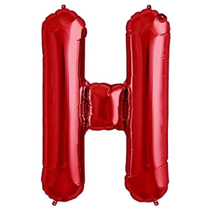 16 Inch Red Alphabet Letter h air filled Foil Balloon