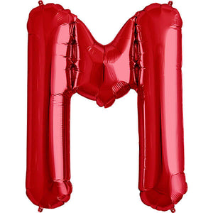 16 Inch Red Alphabet Letter m air filled Foil Balloon