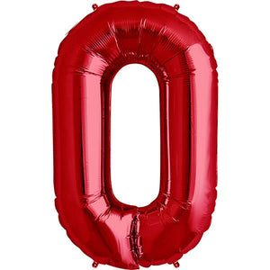 16 Inch Red Alphabet Letter o air filled Foil Balloon