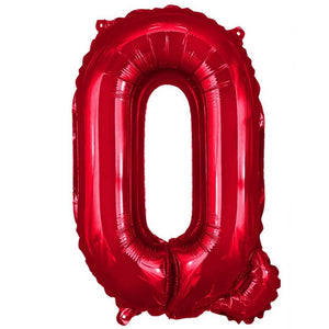 16 Inch Red Alphabet Letter q air filled Foil Balloon