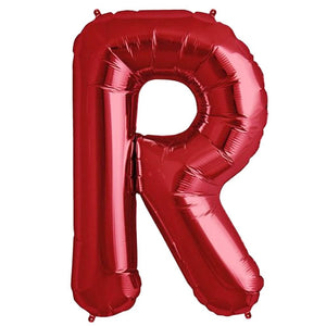 16 Inch Red Alphabet Letter r air filled Foil Balloon