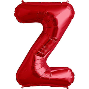 16 Inch Red Alphabet Letter z air filled Foil Balloon