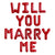16 Inch Red WILL YOU MARRY ME Foil Balloon Banner - Engagement, Proposal Party Supplies and Decorations