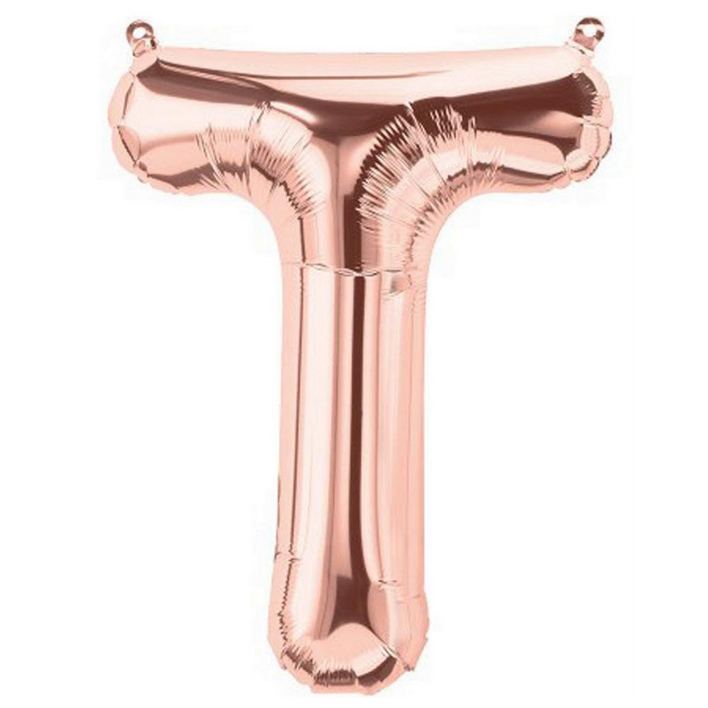 16 inch Rose Gold A-Z Alphabet Letters and 0-9 Numbers Foil Balloons - Create Your Own Phrases and Numbers - Online Party Supplies