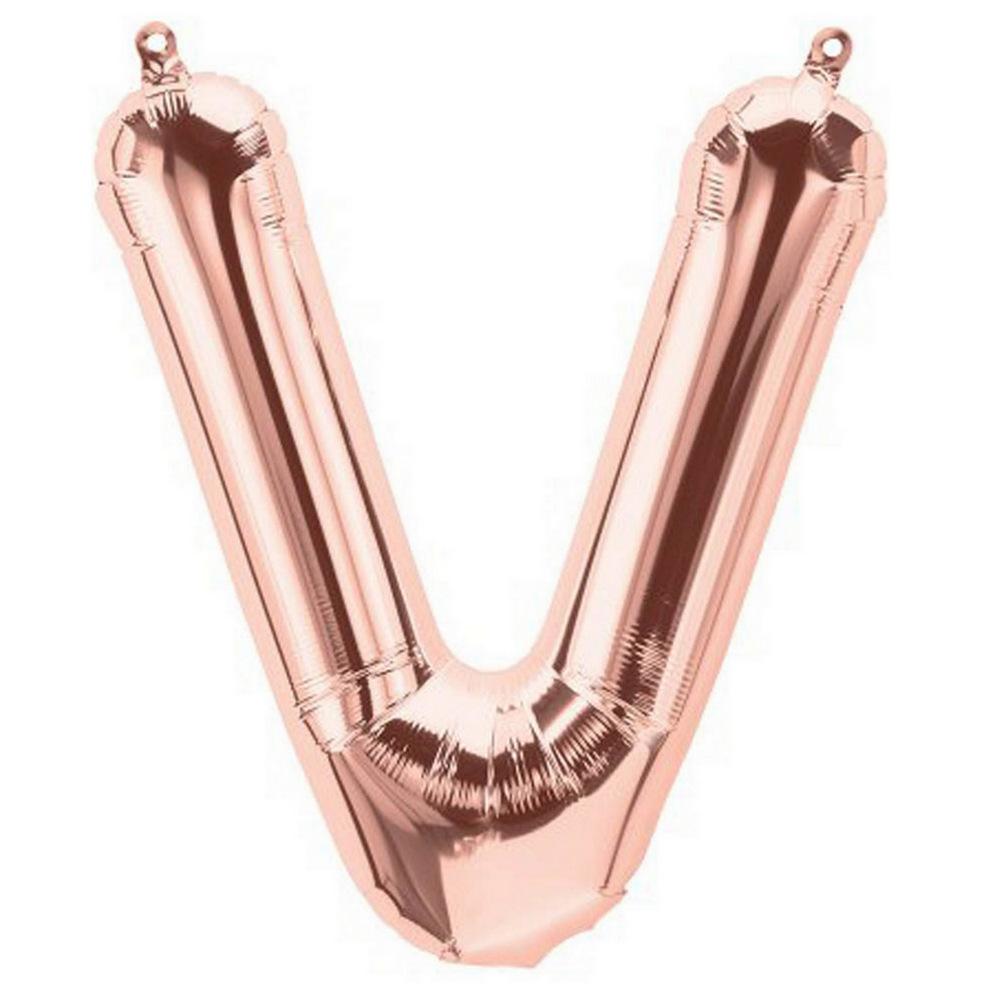 16 inch Rose Gold A-Z Alphabet Letters and 0-9 Numbers Foil Balloons - Create Your Own Phrases and Numbers - Online Party Supplies