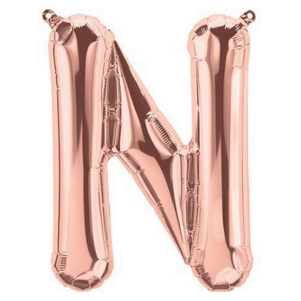 16 inch Rose Gold A-Z Alphabet Letters and 0-9 Numbers Foil Balloons - Create Your Own Phrases and Numbers - Online Party Supplies