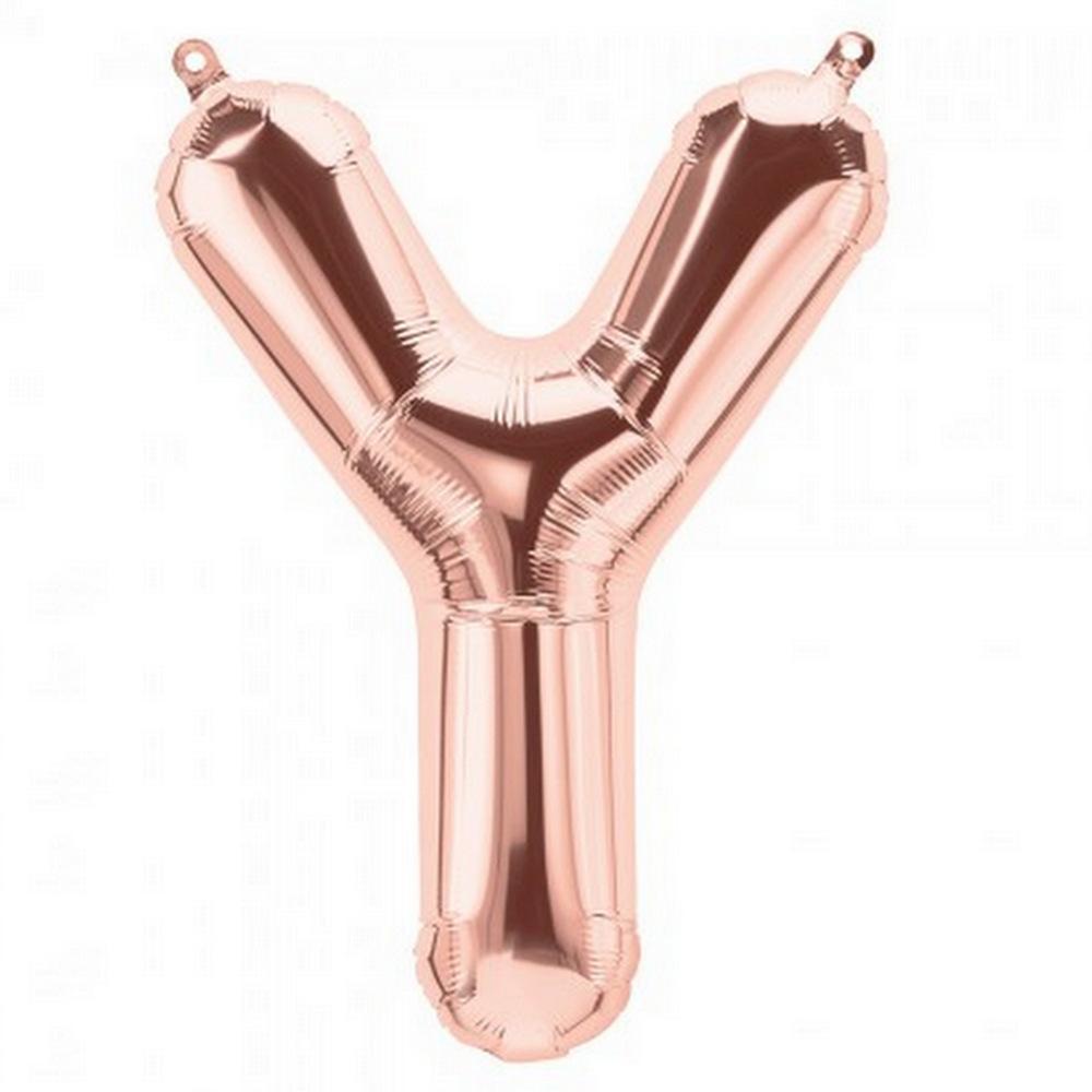 16 inch Rose Gold A-Z Alphabet Letters and 0-9 Numbers Foil Balloons - Create Your Own Phrases and Numbers - Online Party Supplies