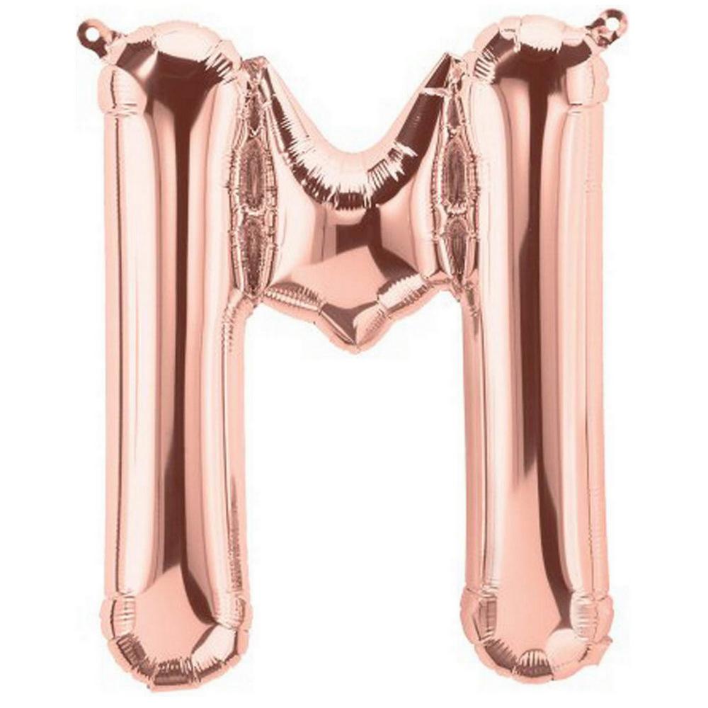 16 inch Rose Gold A-Z Alphabet Letters and 0-9 Numbers Foil Balloons - Create Your Own Phrases and Numbers - Online Party Supplies
