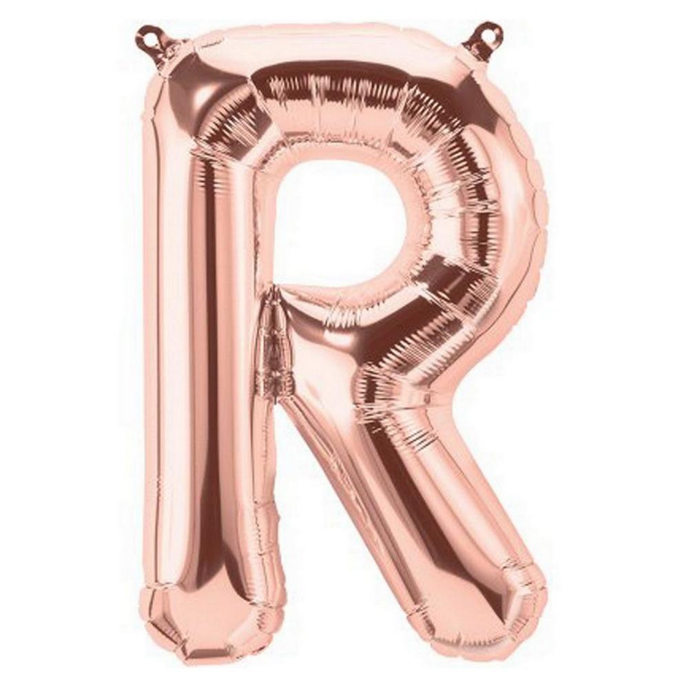 16 inch Rose Gold A-Z Alphabet Letters and 0-9 Numbers Foil Balloons - Create Your Own Phrases and Numbers - Online Party Supplies