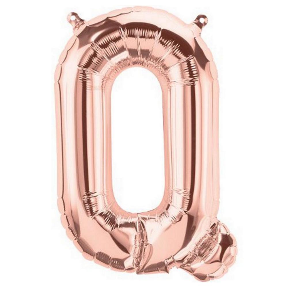 16 inch Rose Gold A-Z Alphabet Letters and 0-9 Numbers Foil Balloons - Create Your Own Phrases and Numbers - Online Party Supplies