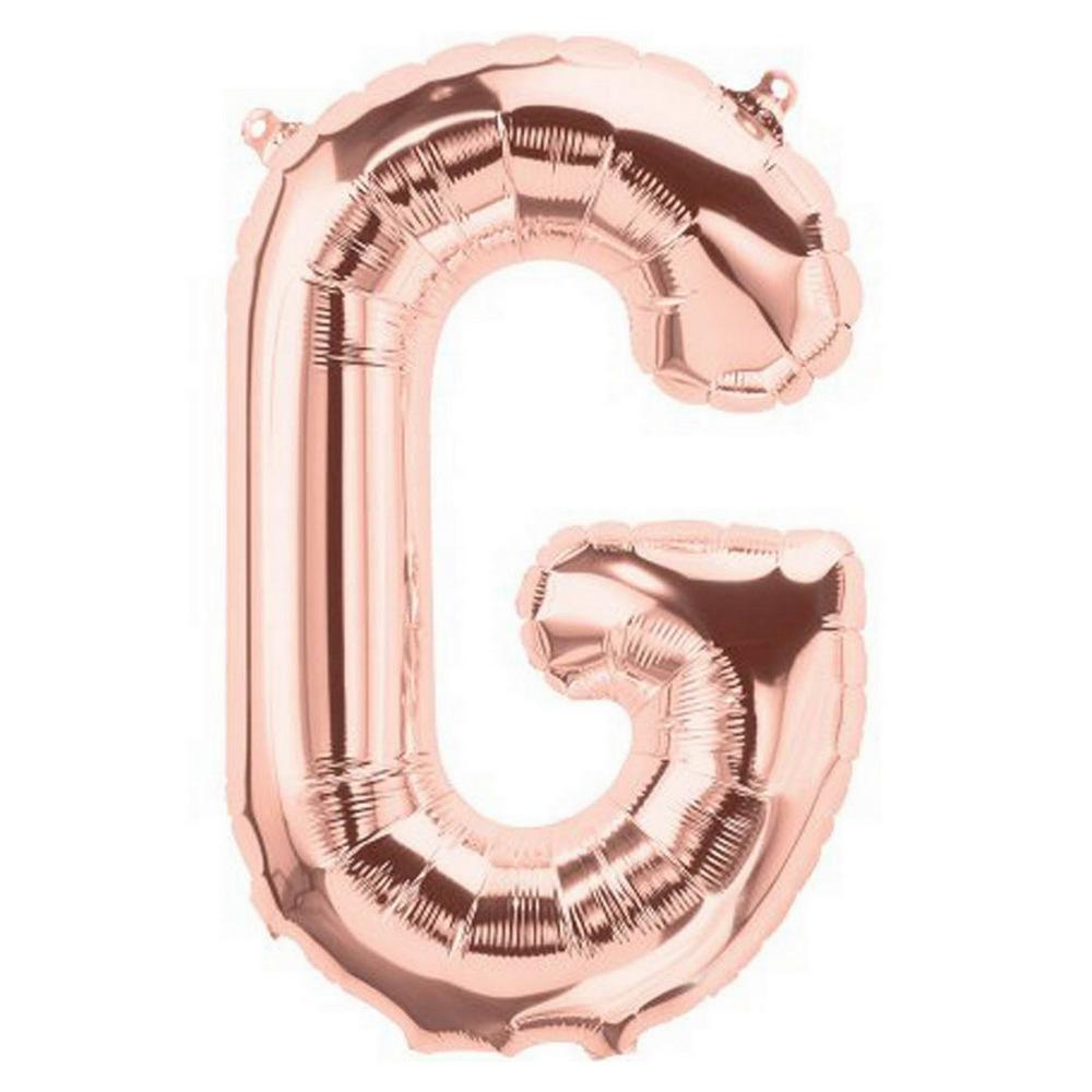 16 inch Rose Gold A-Z Alphabet Letters and 0-9 Numbers Foil Balloons - Create Your Own Phrases and Numbers - Online Party Supplies