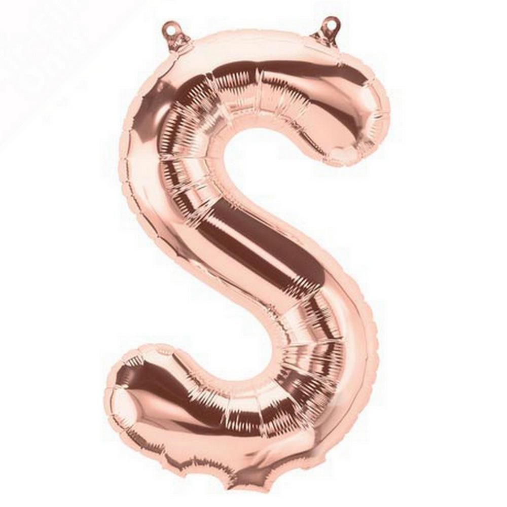 16 inch Rose Gold A-Z Alphabet Letters and 0-9 Numbers Foil Balloons - Create Your Own Phrases and Numbers - Online Party Supplies