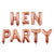 16 Inch Rose Gold HEN PARTY Foil Balloon Banner (Pack of 8pcs) - Online Party Supplies
