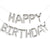 Online Party Supplies Australia 16 Inch Silver HAPPY BIRTHDAY Foil Letter Balloon Banner
