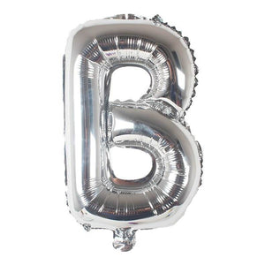 Online Party Supplies 16" Silver Letter B Air Filled Foil Balloon - Party Decorations