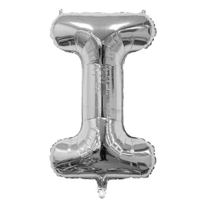 Online Party Supplies 16" Silver Letter I Air Filled Foil Balloon - Party Decorations
