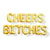 16" Gold CHEERS BITCHES Foil Balloon Banne
