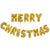 16inch Gold MERRY CHRISTMAS Letter Air-Filled Foil Balloons - Online Party Supplies
