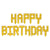 Video Game Pixel HAPPY BIRTHDAY Foil Balloon Banner metallic gold