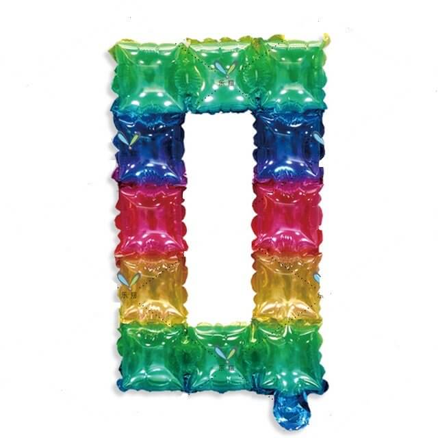 16" Video Game Pixel Rainbow Number 0-9 Foil Balloon