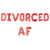 16" Red 'DIVORCED AF' Divorce Party Foil Balloon Banner