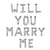 16" Silver WILL YOU MARRY ME Foil Balloon Banner
