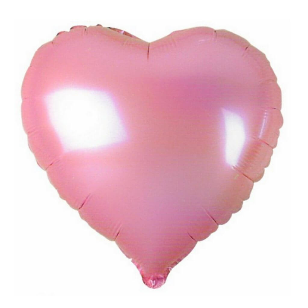 18" Baby Pink Heart Shaped Foil Balloon