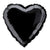 Online Party Supplies 18" Black Heart Shaped Foil Party Balloon Bouquet (Pack of 10)