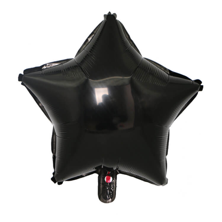 18 inch Online Party Supplies Australia black star shaped helium foil balloon