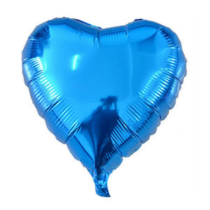 18" Online Party Supplies Blue Heart Shaped Foil Party Balloon