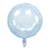 18" Crystal Clear Pastel Blue Round Foil Balloon
